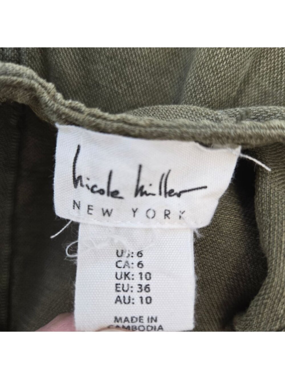 Nicole Miller Linen & Viscose Blend Sleeveless Wide Leg Jumpsuit Size 6 - Picture 3 of 7